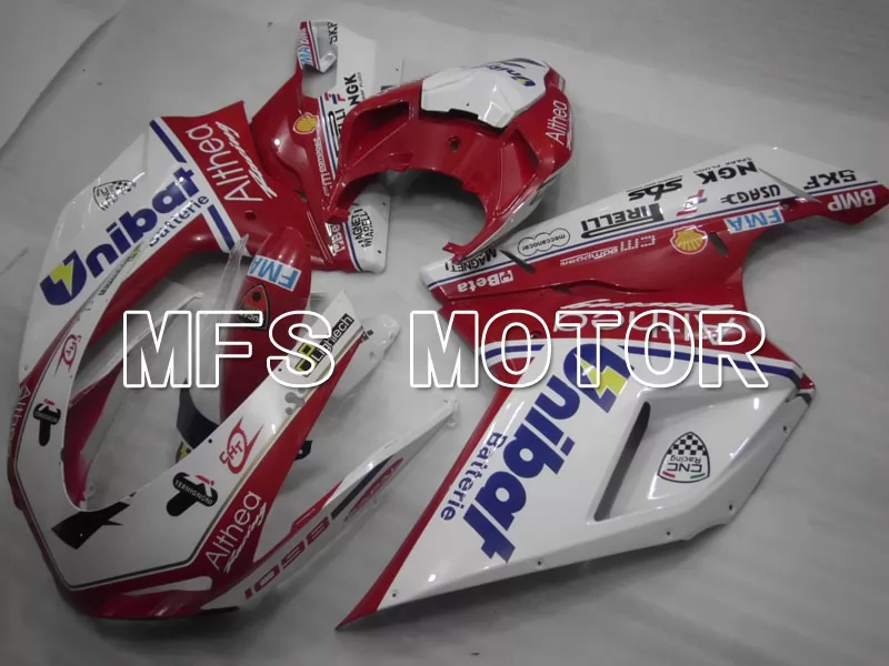 Ducati 848 / 1098 / 1198 2007-2011 Injection ABS Fairing - Unibat - Red White - MFS4145