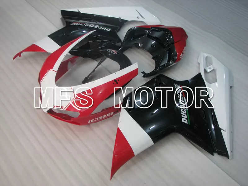 Ducati 848 / 1098 / 1198 2007-2011 Injection ABS Fairing - Factory Style - Black Red - MFS4152