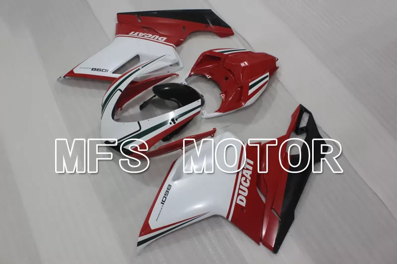 Ducati 848 / 1098 / 1198 2007-2011 Injection ABS Fairing - Factory Style - Red White - MFS4156