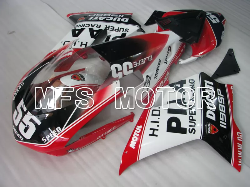 Ducati 848 / 1098 / 1198 2007-2011 Injection ABS Carénage - Others - Noir blanc - MFS4167
