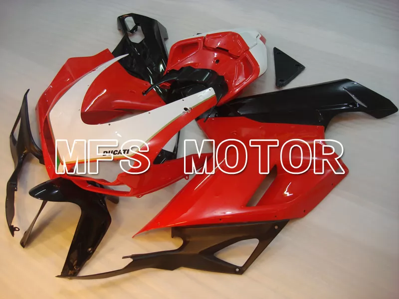 Ducati 848 / 1098 / 1198 2007-2011 Carenado ABS de inyección - Fábrica Style - rojo Blanco - MFS4177