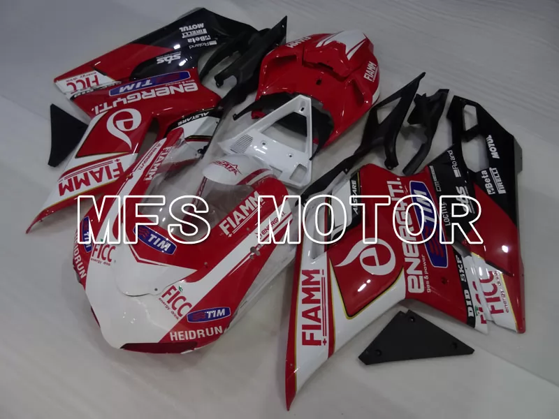 Ducati 848 / 1098 / 1198 2007-2011 Injection ABS Carénage - FIAMM - rouge blanc - MFS4180