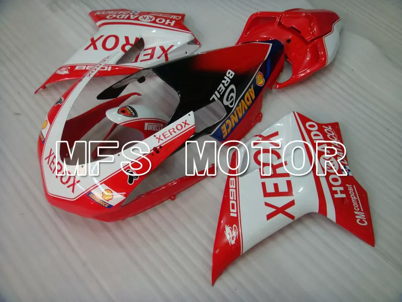 Ducati 848 / 1098 / 1198 2007-2011 Injection ABS Carénage - Xerox - rouge blanc - MFS4190