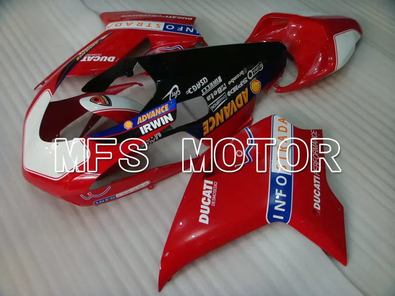 Ducati 848 / 1098 / 1198 2007-2011 Injection ABS Fairing - INFO STRADA - Red White - MFS4193