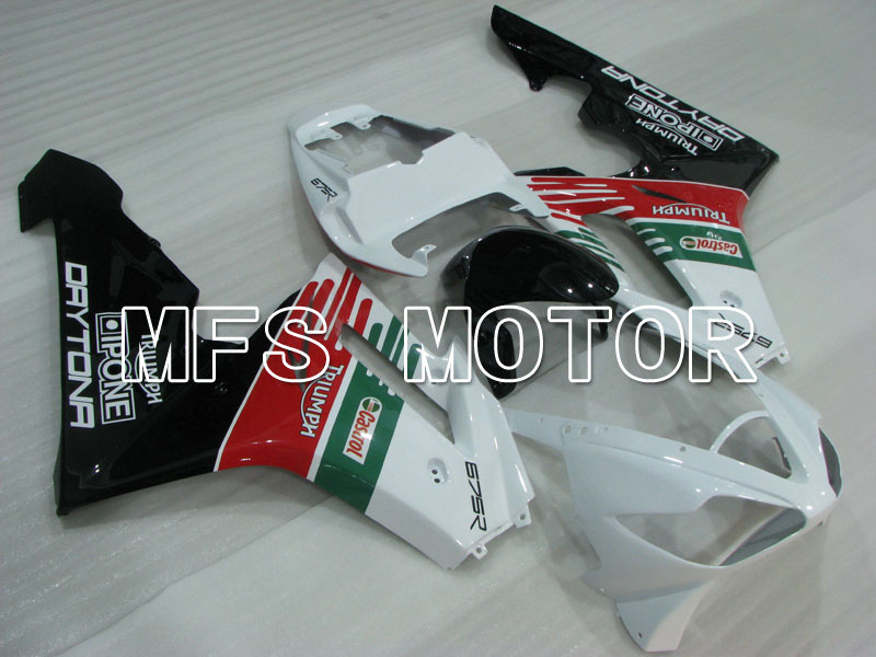 Triumph Daytona 675 2006-2008 Injection ABS Carénage - Castrol - rouge blanc vert - MFS4201