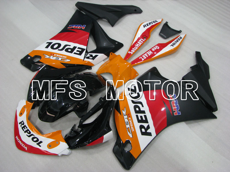 Honda CBR250RR 2011-2016 Injektion ABS Verkleidung - Repsol - Schwarz rot Orange - MFS4208