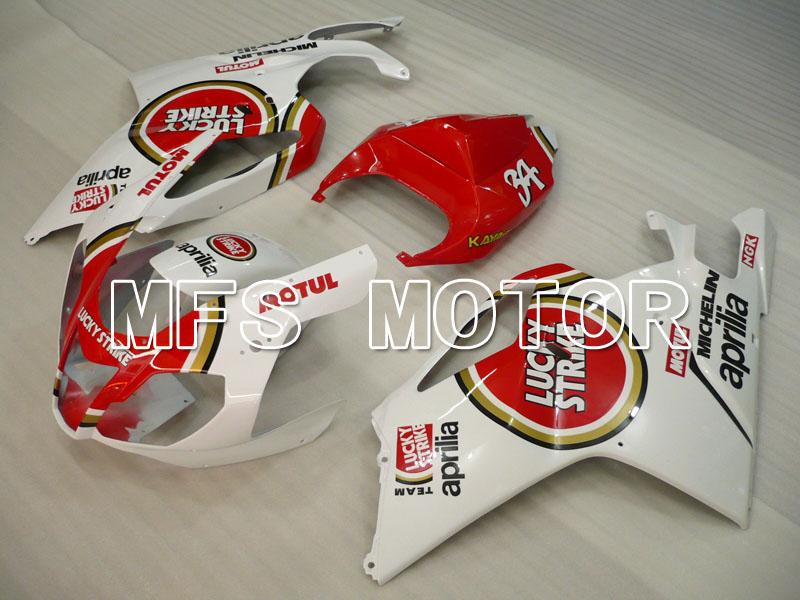 Aprilia RSV 1000 R 2004-2009 ABS Fairing - Lucky Strike - White Red - MFS4331
