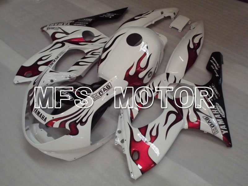 Yamaha YZF-600R 1997-2007 Injection ABS Carénage - Flame - rouge wine color blanc - MFS4446