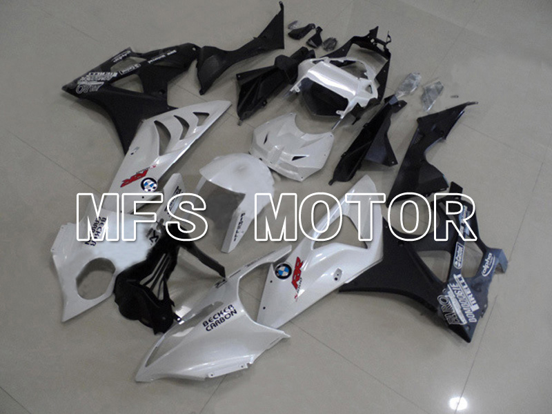 BMW S1000RR 2009-2014 Carenado ABS de inyección - Fábrica Style - Negro Blanco - MFS4494
