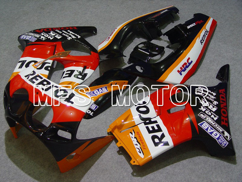 Honda CBR250RR MC19 1988-1989 Injection ABS Fairing - Repsol - Red Black Orange - MFS4497