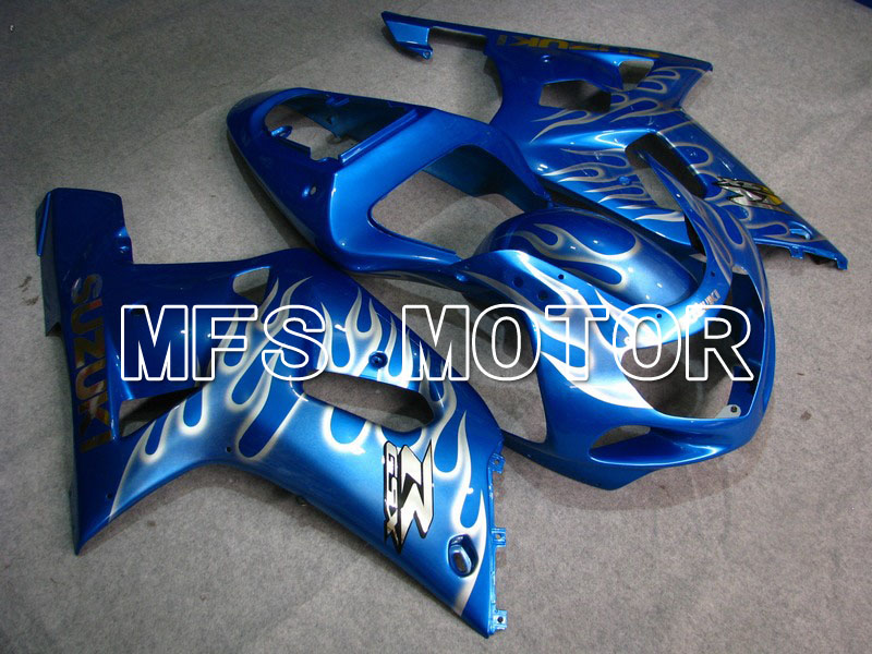Suzuki GSXR600 2001-2003 Injection ABS Fairing - Flame - Blue - MFS4548