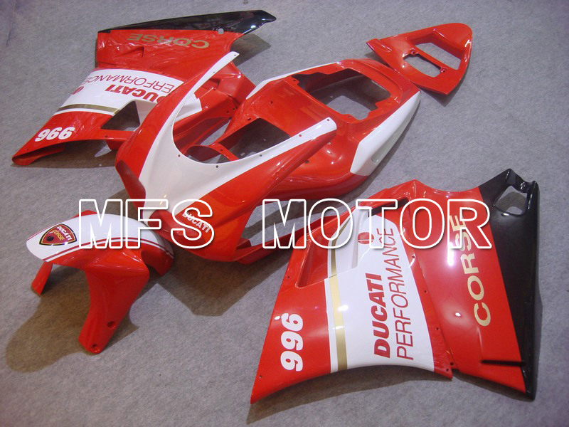 Ducati 748 / 998 / 996 1994-2002 Carenado ABS de inyección - Performance - rojo Blanco - MFS4608