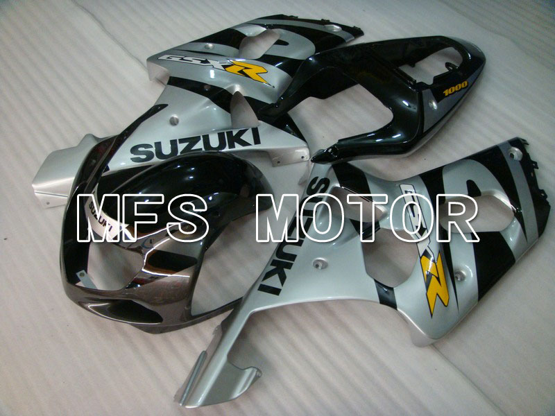 Suzuki GSXR600 2001-2003 Carenado ABS de inyección - Fábrica Style - gris Negro - MFS4645