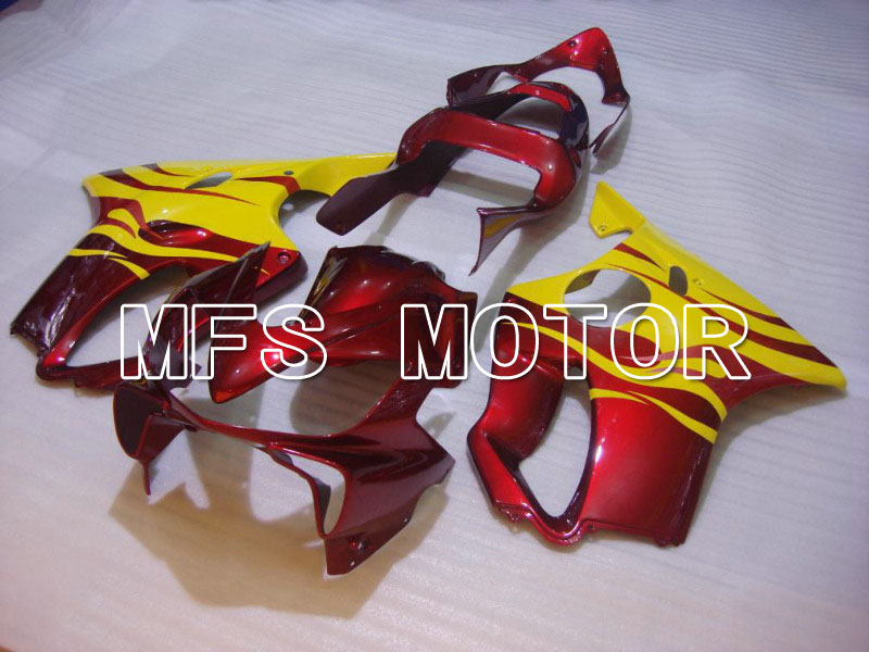 Honda CBR600 F4i 2001-2003 Injection ABS Carénage - Flame - rouge wine color Jaune - MFS4667