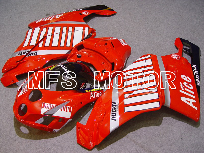 Ducati 749 / 999 2005-2006 Injection ABS Fairing - Alice - Red White - MFS4672