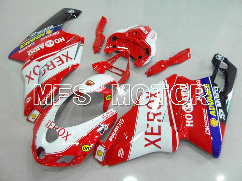 Ducati 749 / 999 2005-2006 Carenado ABS de inyección - Xerox - rojo Blanco - MFS4717