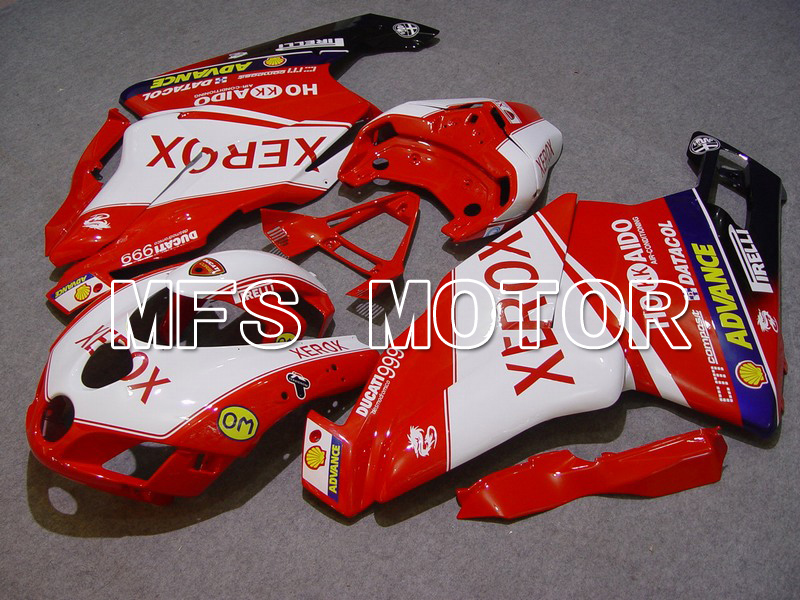 Ducati 749 / 999 2005-2006 Carenado ABS de inyección - Xerox - rojo Blanco - MFS4720