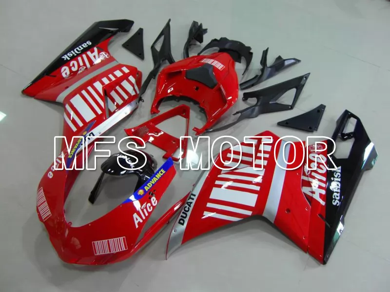 Ducati 848 / 1098 / 1198 2007-2011 Injection ABS Fairing - Alice - Red Black - MFS4725