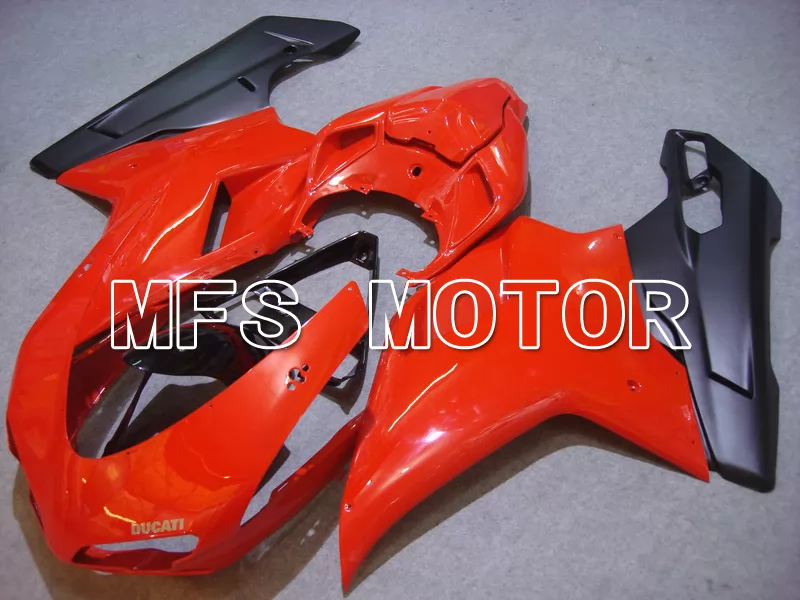 Ducati 848 / 1098 / 1198 2007-2011 Injection ABS Fairing - Factory Style - Black Red - MFS4745