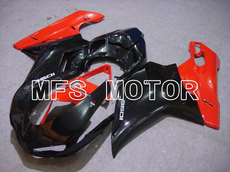 Ducati 848 / 1098 / 1198 2007-2011 Injection ABS Fairing - Factory Style - Black Red - MFS4747