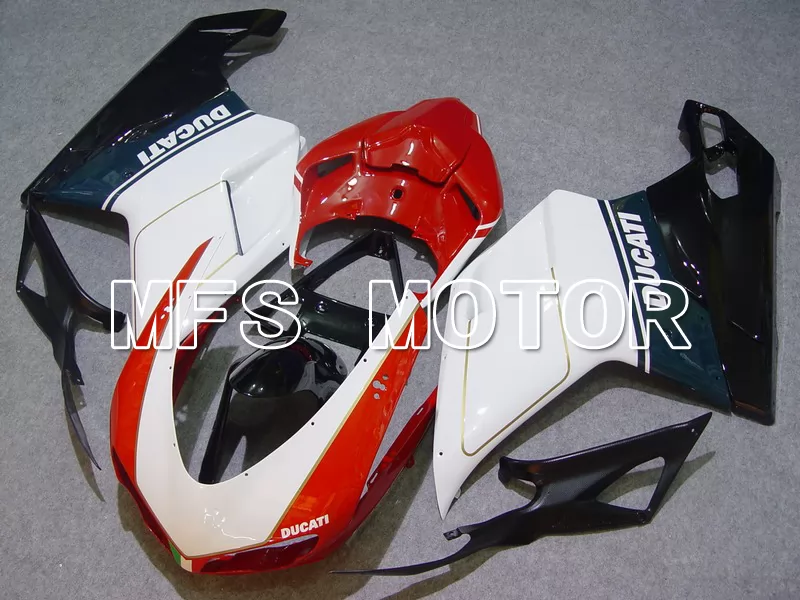 Ducati 848 / 1098 / 1198 2007-2011 Carenado ABS de inyección - Fábrica Style - rojo Blanco - MFS4753