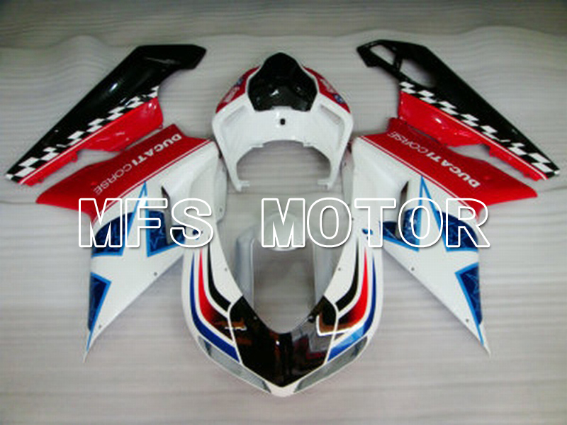Ducati 848 / 1098 / 1198 2007-2011 Injection ABS Fairing - Factory Style - Red White - MFS4754