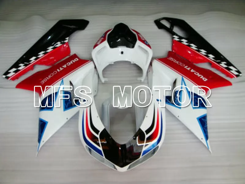 Ducati 848 / 1098 / 1198 2007-2011 Injection ABS Carénage - Usine Style - rouge blanc - MFS4754