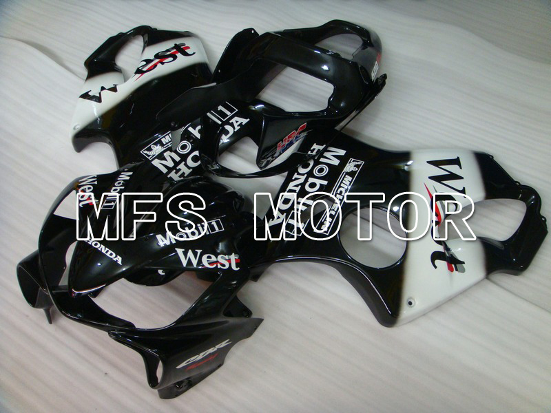 Honda CBR600 F4i 2001-2003 Injection ABS Fairing - West - Black White - MFS4755