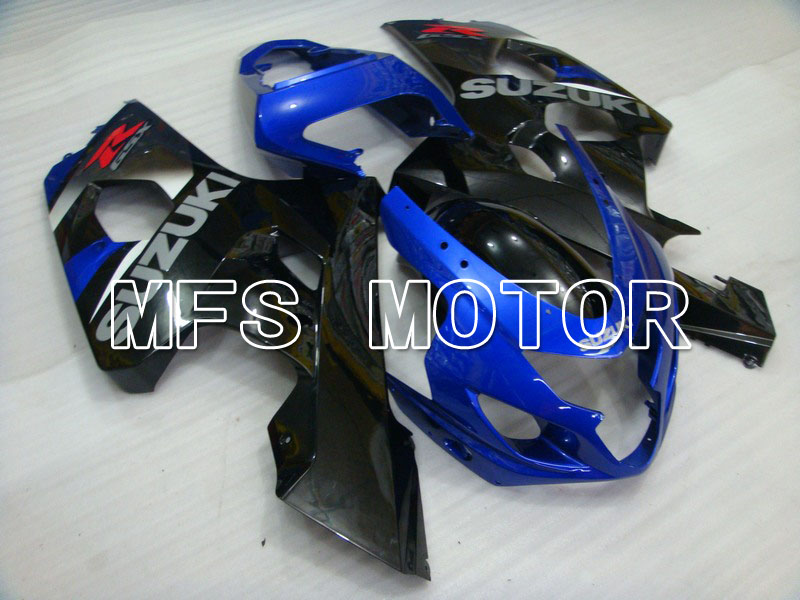 Suzuki GSXR600 GSXR750 2004-2005 Carenado ABS de inyección - Fábrica Style - Negro Azul - MFS4762