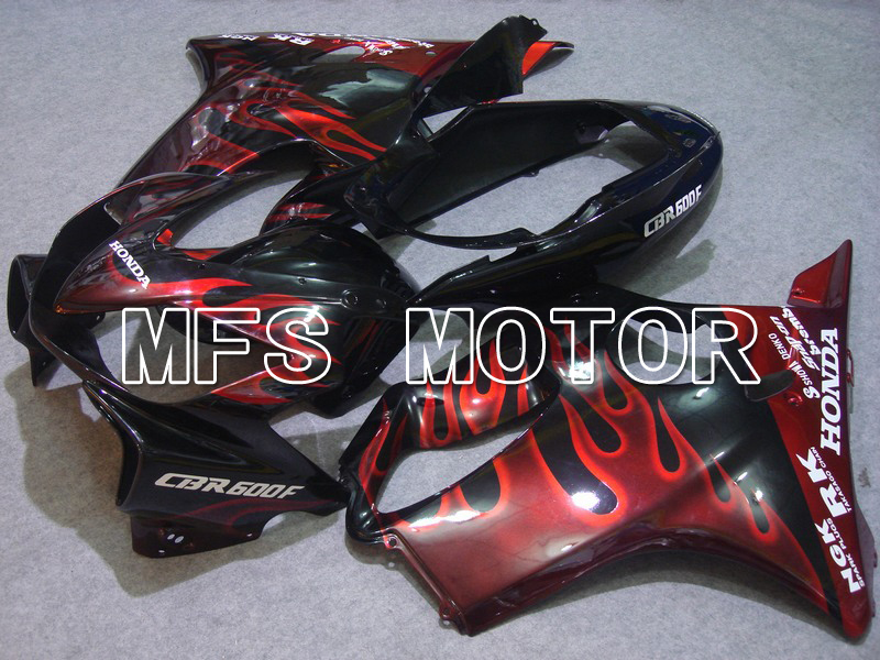 Honda CBR600 F4i 2004-2007 Injection ABS Fairing - Flame - Black Red - MFS4770