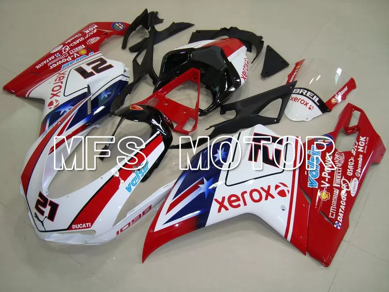 Ducati 848 / 1098 / 1198 2007-2011 Injection ABS Fairing - Xerox - Red White - MFS4774