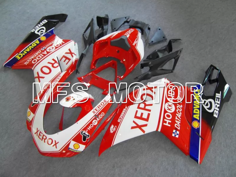 Ducati 848 / 1098 / 1198 2007-2011 Injektion ABS Verkleidung - Xerox - rot Weiß - MFS4775