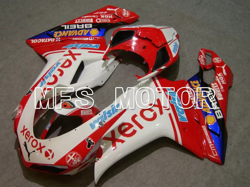 Ducati 848 / 1098 / 1198 2007-2011 Injection ABS Fairing - Xerox - Red White - MFS4779
