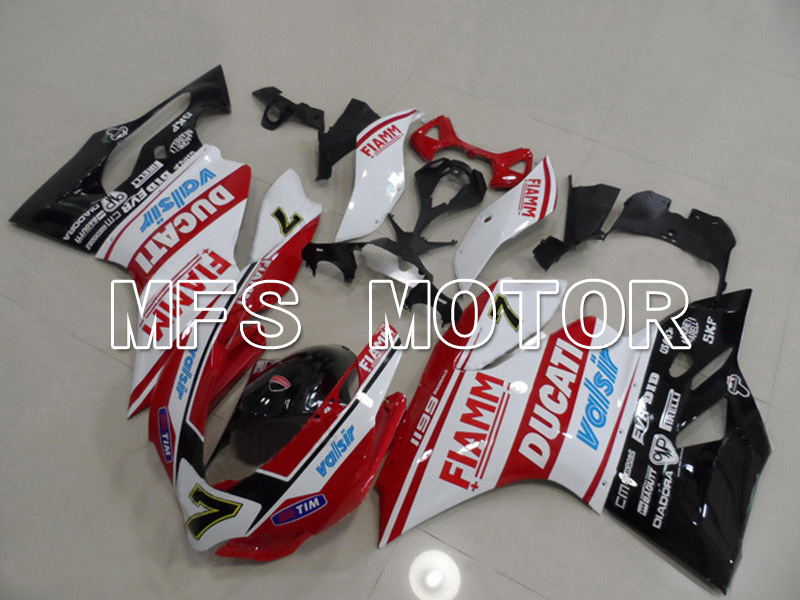 Ducati 1199 2011-2014 Carenado ABS de inyección - FIAMM - rojo Blanco - MFS4798