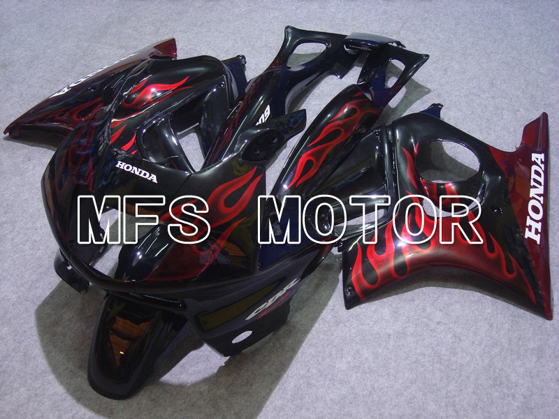 Honda CBR600 F3 1997-1998 Injection ABS Fairing - Flame - Black Red - MFS4922