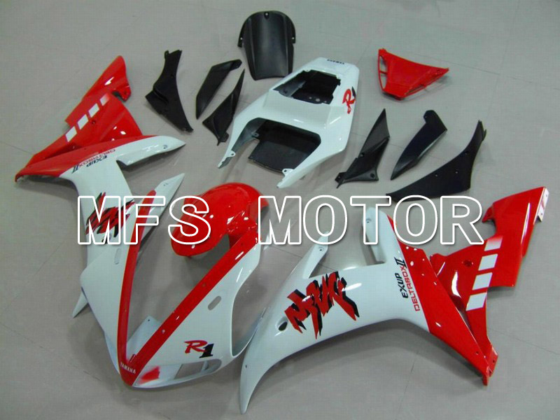 Yamaha YZF-R1 2002-2003 Carenado ABS de inyección - Fábrica Style - rojo Blanco - MFS4925
