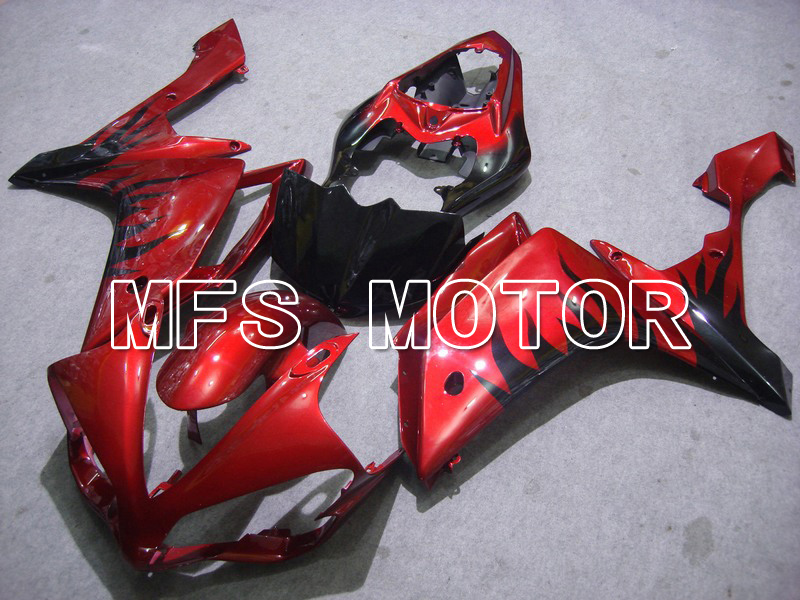 Yamaha YZF-R1 2007-2008 Injection ABS Fairing - Flame - Red Black - MFS5061