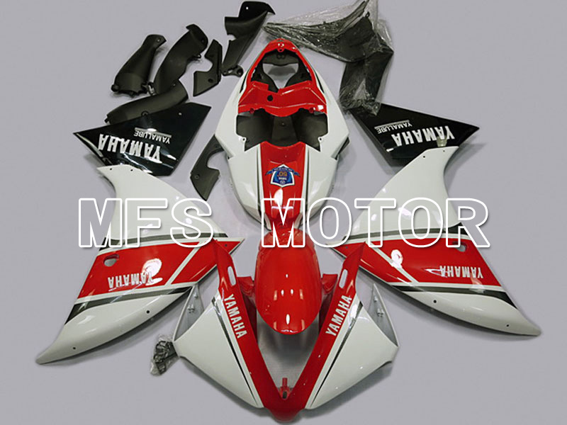Yamaha YZF-R1 2009-2011 Carenado ABS de inyección - Fábrica Style - rojo Blanco - MFS5098