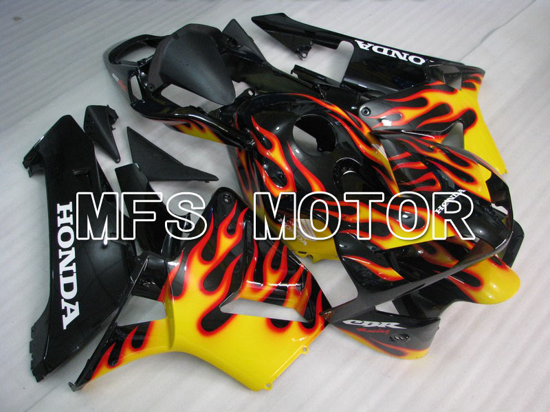 Honda CBR600RR 2003-2004 ABS Injection Fairing - Flame - Yellow Black - MFS5196