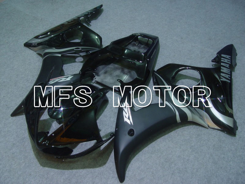 Yamaha YZF-R6 2003-2004 Carenado ABS de inyección - Flame - Plata Negro - MFS5210
