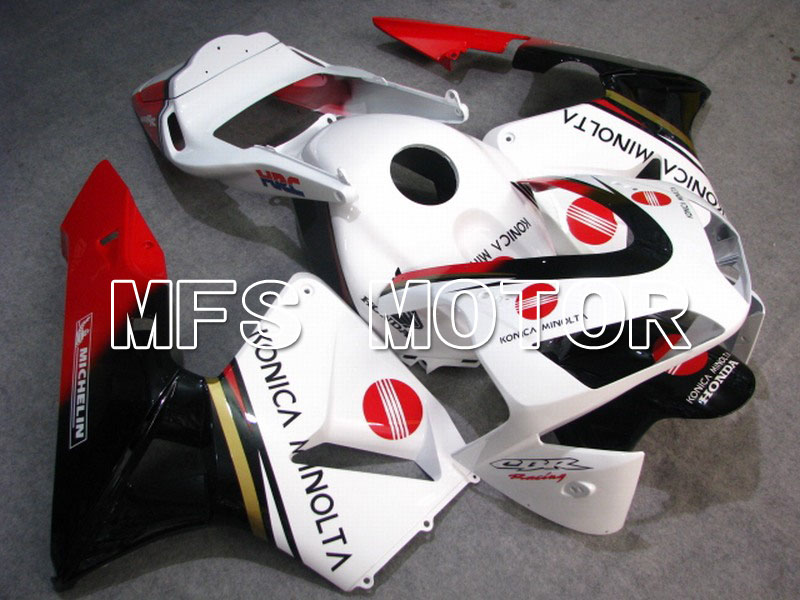 Honda CBR600RR 2003-2004 Injektion ABS Verkleidung - Konica Minolta - Weiß Schwarz rot - MFS5224