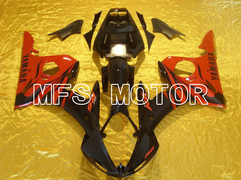 Yamaha YZF-R6 2003-2004 Carenado ABS de inyección - Fábrica Style - rojo Negro - MFS5233