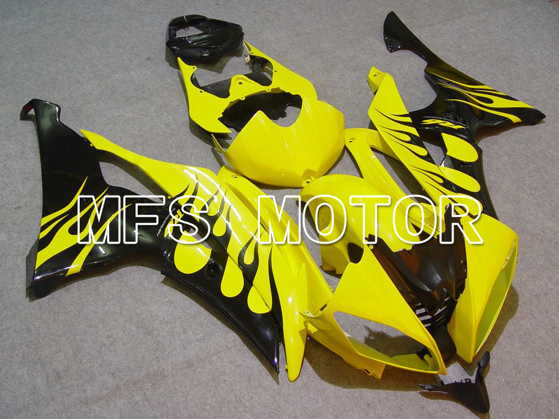 Yamaha YZF-R6 2008-2016 Injection ABS Fairing - Flame - Yellow Black - MFS5386