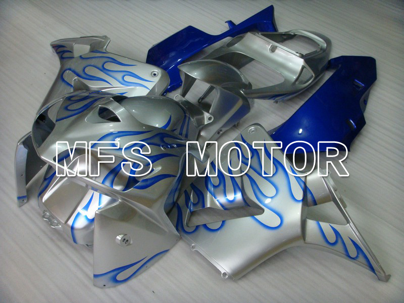 Honda CBR600RR 2005-2006 Injektion ABS Verkleidung - Flame - Blau Silber - MFS5429
