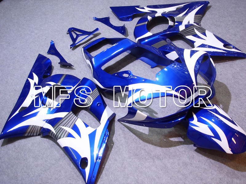 Yamaha YZF-R6 1998-2002 Injection ABS Fairing - Flame - White Blue - MFS5459