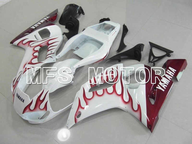 Yamaha YZF-R6 1998-2002 Injection ABS Fairing - Flame - Red White - MFS5461