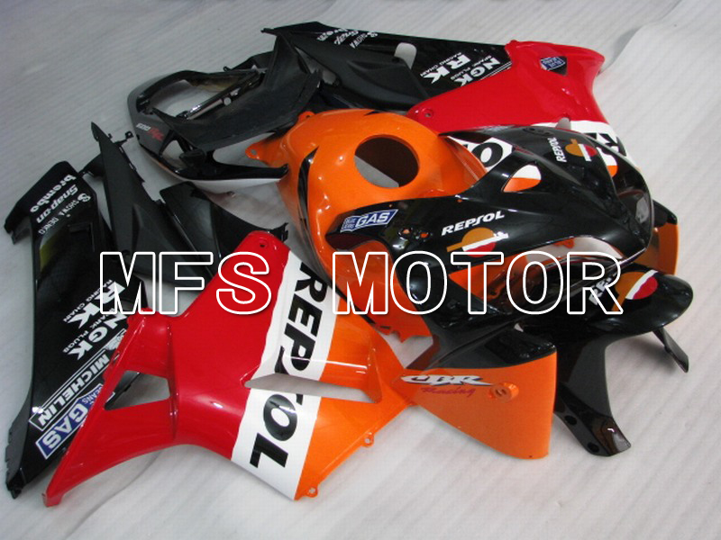 Honda CBR600RR 2005-2006 Injektion ABS Verkleidung - Repsol - Orange rot Schwarz - MFS5549