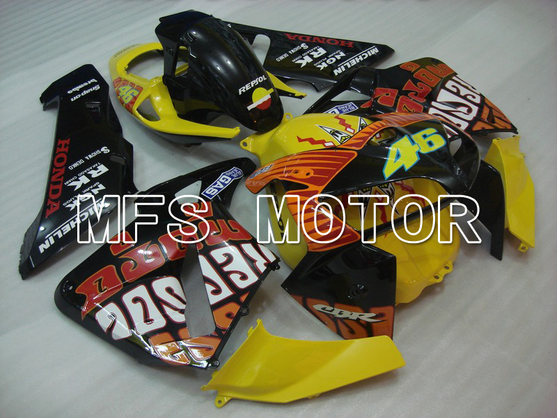 Honda CBR600RR 2005-2006 Injection ABS Fairing - Rossi - Black Yellow - MFS5553