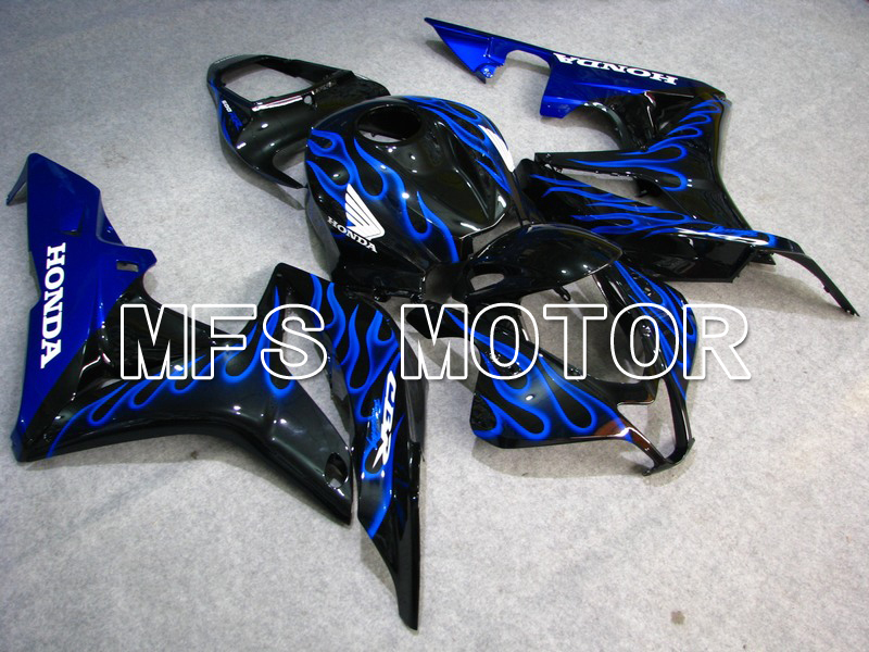 Honda CBR600RR 2007-2008 Carenado ABS de inyección - Flame - Negro Azul - MFS5624