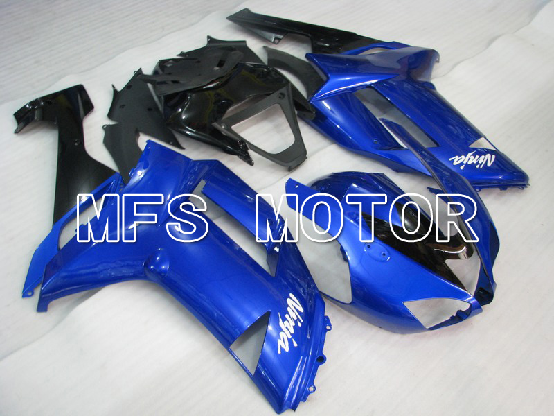 Kawasaki NINJA ZX6R 2007-2008 Injection ABS Fairing - Factory Style - Black Blue - MFS5801